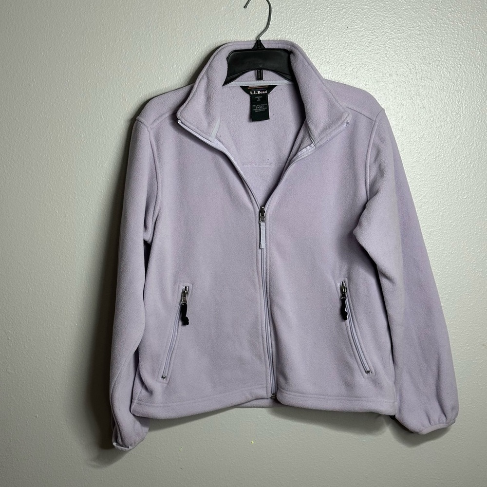 L.L. Bean Women Full Zip Lilac Purple Full Zip Jacket size Small.